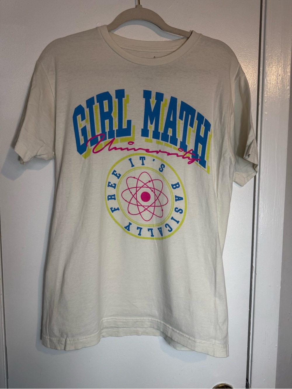 Girl Math Graphic Tee - Cream Kids Shirt